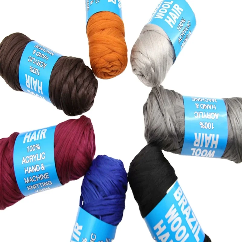 Factory supply Knitting color hot sale brazilian wool hair african hair knitting yarn