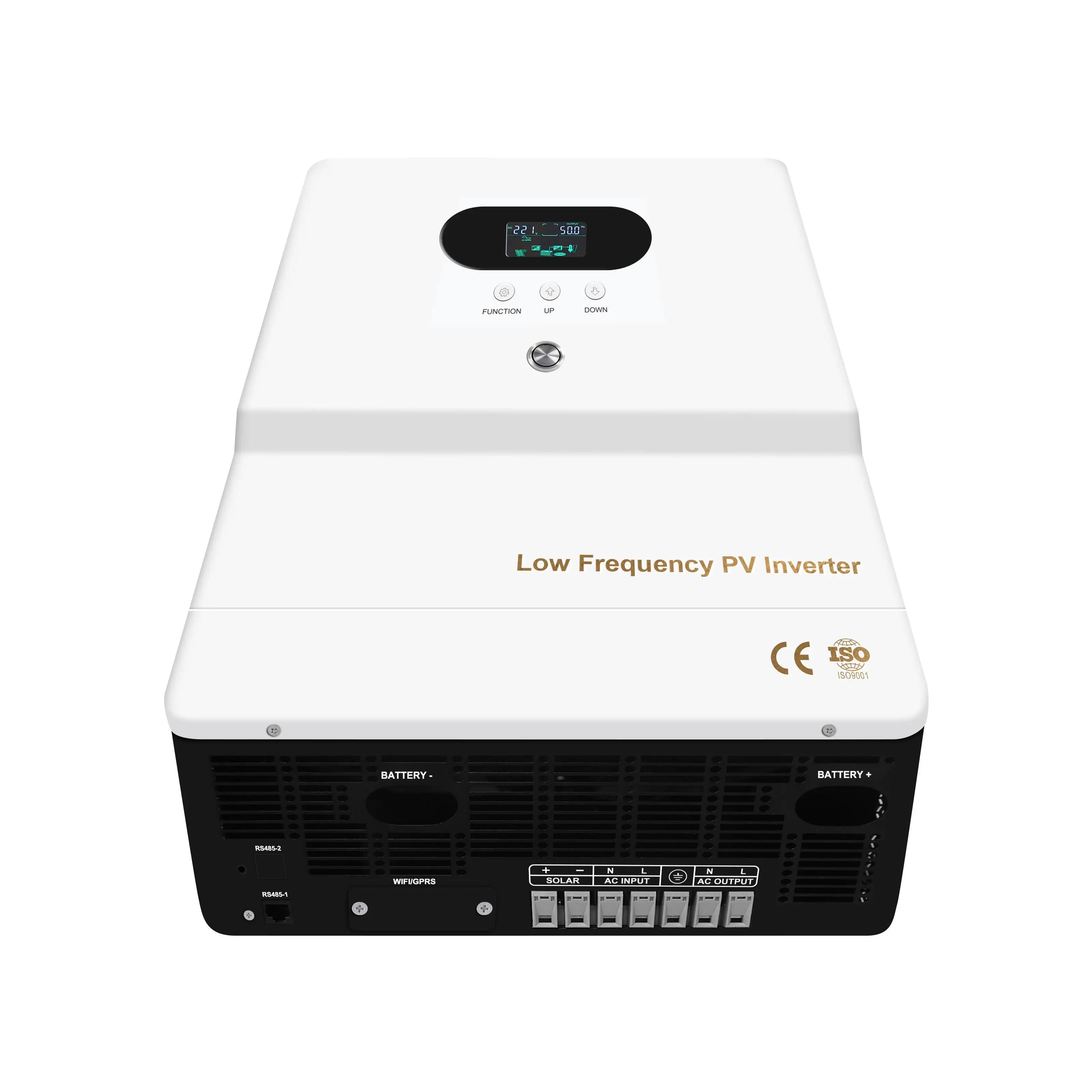 APP Optional 24C 48V DC 120V 220V AC Output 60A MPPT Charge Controller 3KW 3000W Low Frequency Hybrid Solar Power inverter