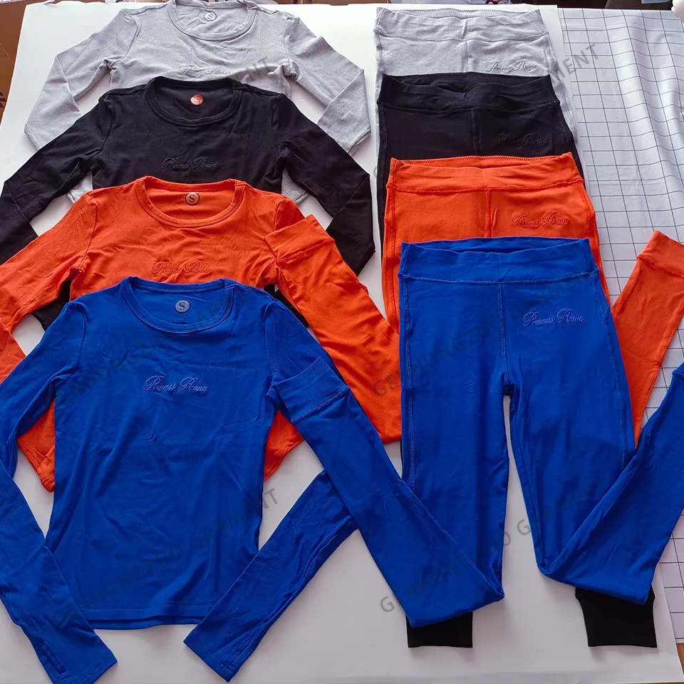 Women Set Soft Second Skin Body Loungewear Manufacturer Custom  Women 2 Piece Pant Set Lounge Set Outfit