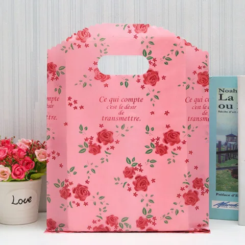 Factory wholesale in stock thickened plastic shopping bags packaging bags
