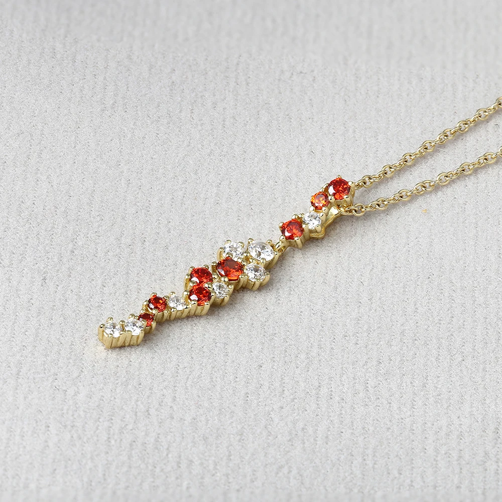 Grace Jewelry Pomegranate Red Zircon Famous Brands Designer Earrings Necklace Jewelry Set for Women