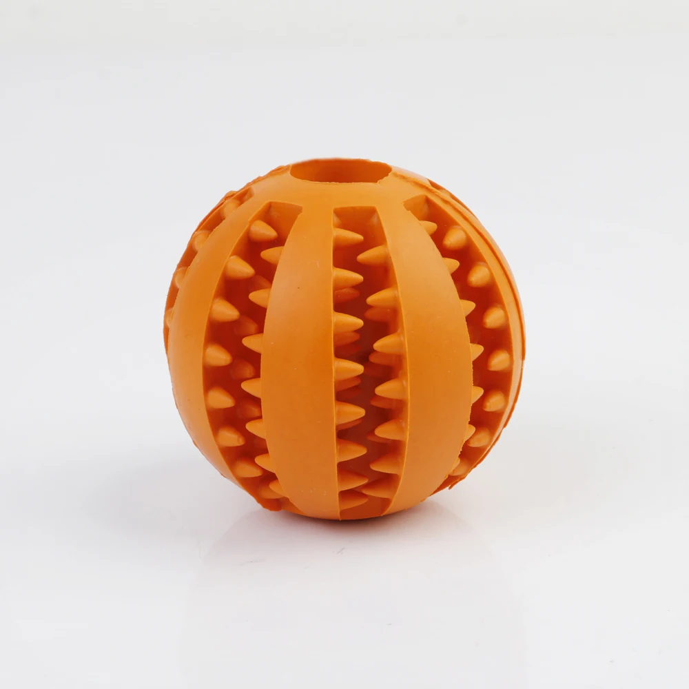 Manufactory Directly Selling Ellipse Dog Toys Bouncing Ball Rubber Dog Chewing Ball For IQ Training