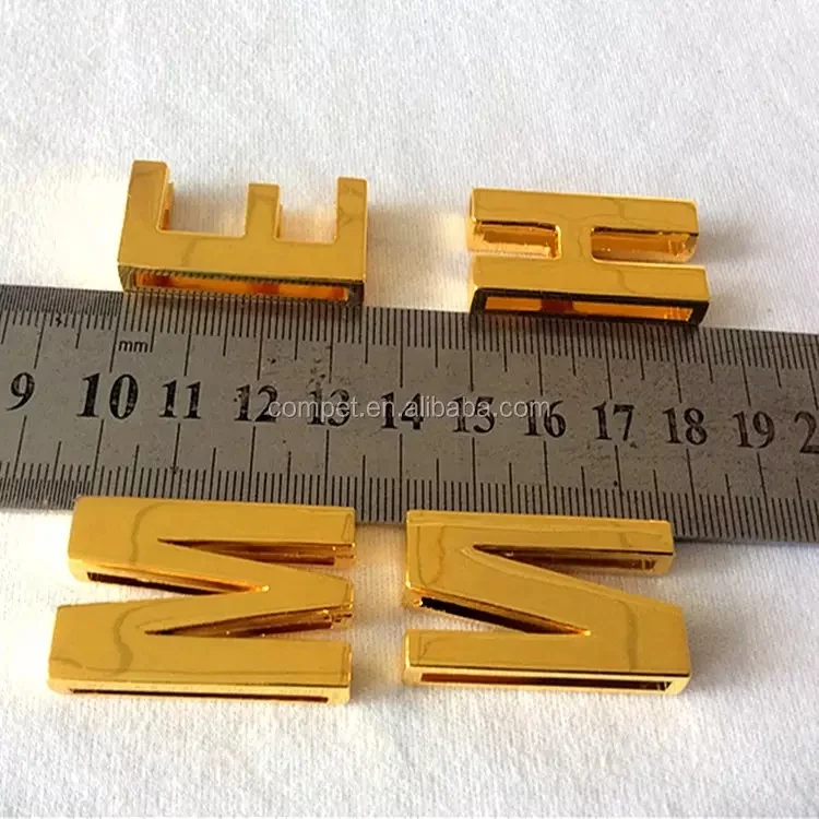 DIY jewelry selling 30mm gold glossy slide letter