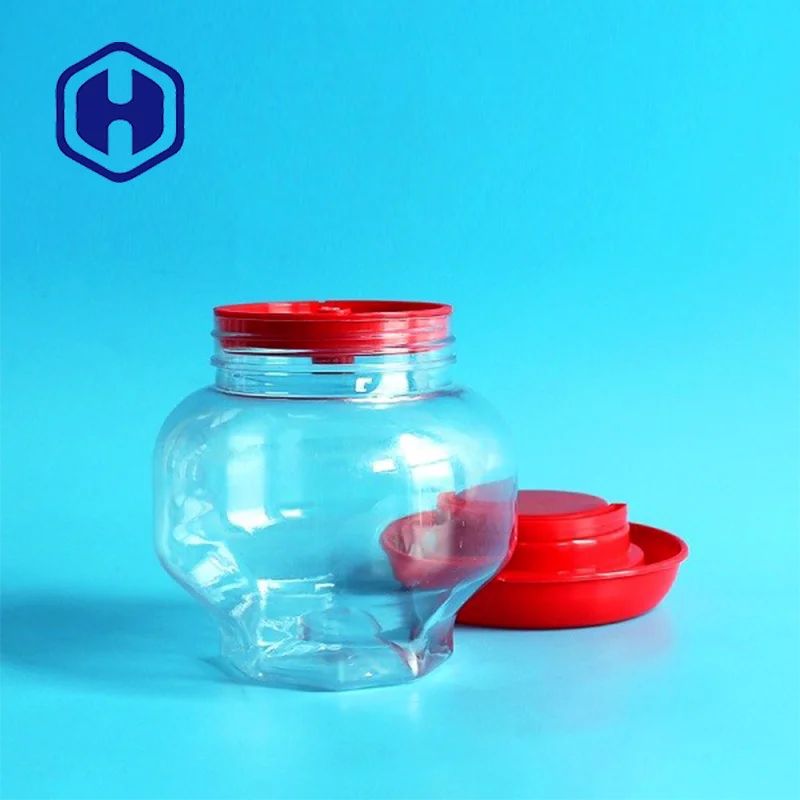 500ml preserved vegetable fruits packing plastic pickle jars with air hole screw lid