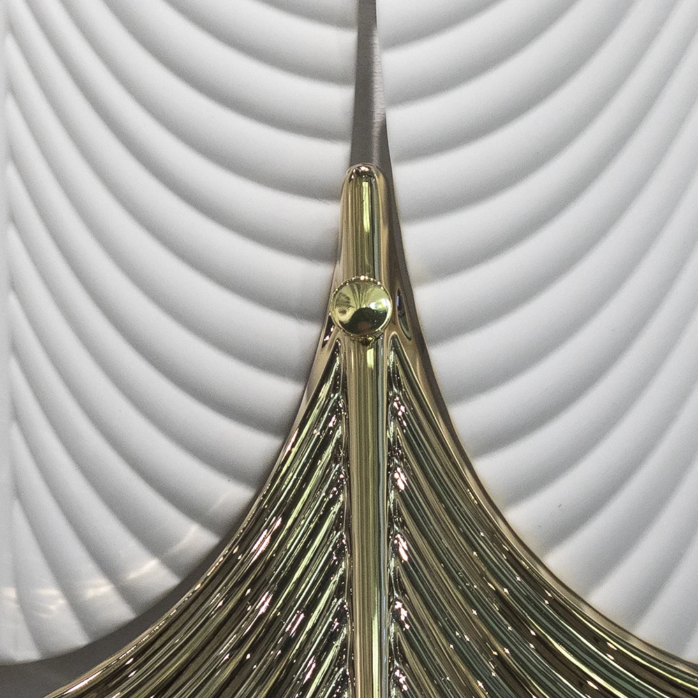 Gold luxury modern white porcelain leaf shape hanging ceramic wall art decor medallion other home decor accessories