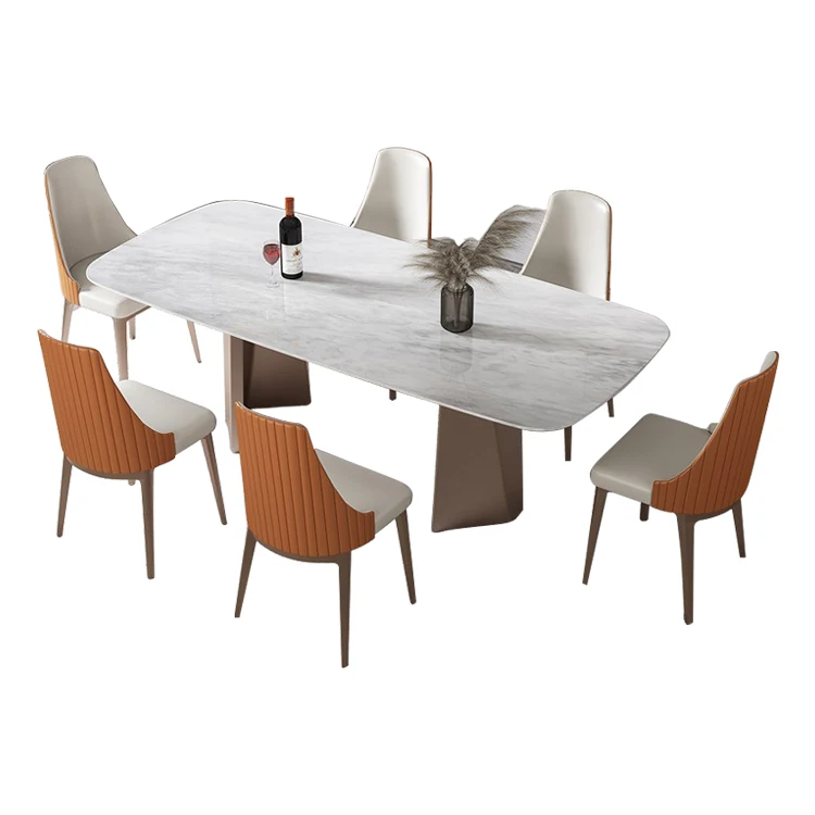 Cafe Restaurant Furniture Stainless Steel Dining Table and Chair