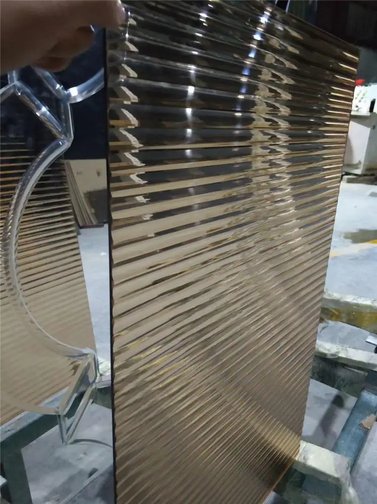 4mm-15mm ultra clear low iron extra clear textured Moru design tempered patterned glass for decorative