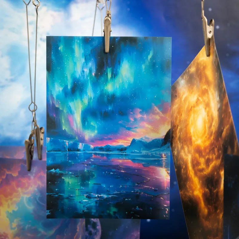 10 sheets of stickers per package Dreaming of Stars Series Starry sky theme background handbook material decoration 6 models