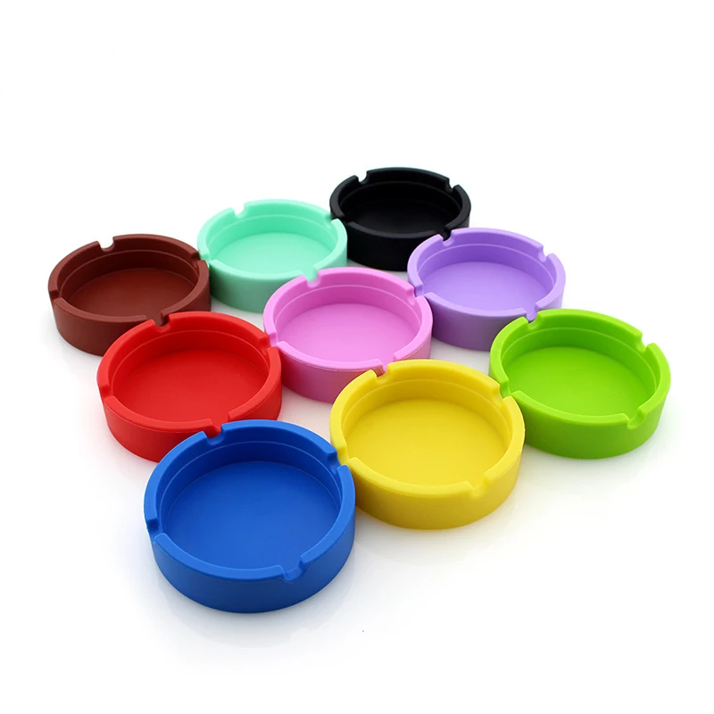 Solid Factory Directly Ship Faster Cigar Ashtray Mold Colorful Promotional Custom Logo Silicone Ashtray