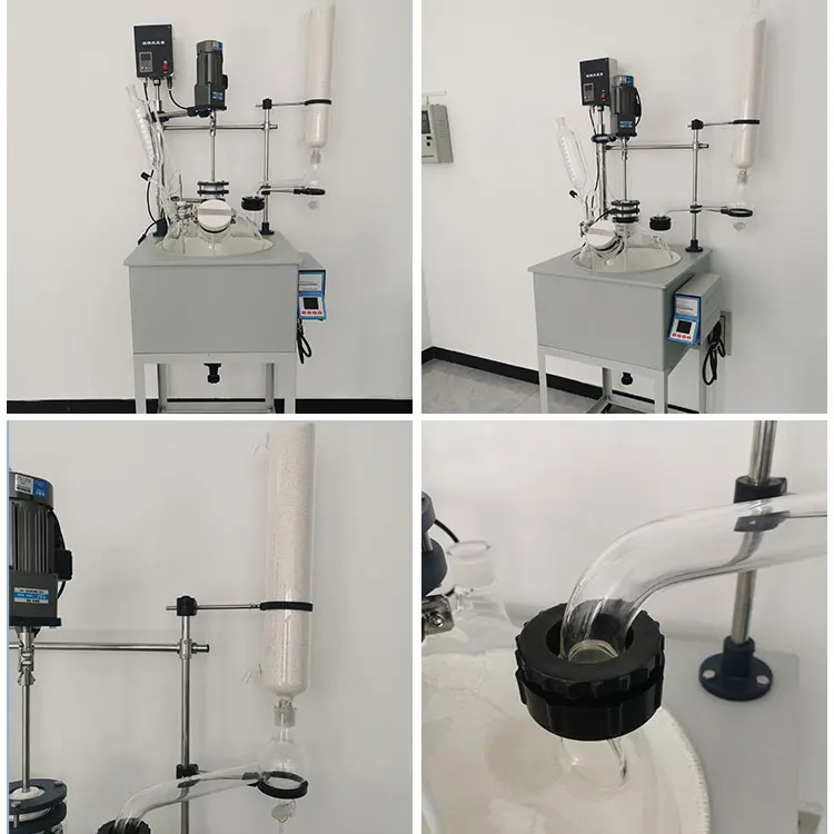 2L 5L 10L 20L Chemical Lab Equipment Double Jacketed Glass Reactor Reaction Kettle Single Layer Glass Reactor