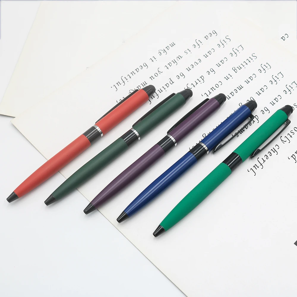 New arrival  Advertising Gift Ball Point Pen with screen touch stylus 2 in 1 Luxury Metal Office Ballpoint Pen