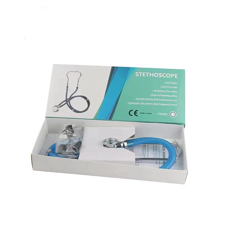 Two tube stethoscope aneroid sphygmomanometer wtih stethoscope colorful portable  electronic double head stethoscope
