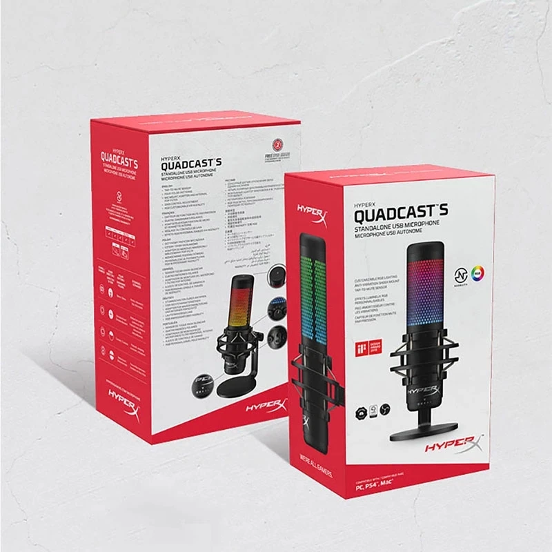 Hyper X QuadCast S RGB Lighting USB Condenser Gaming & Streaming HyperX QuadCast S Microphone