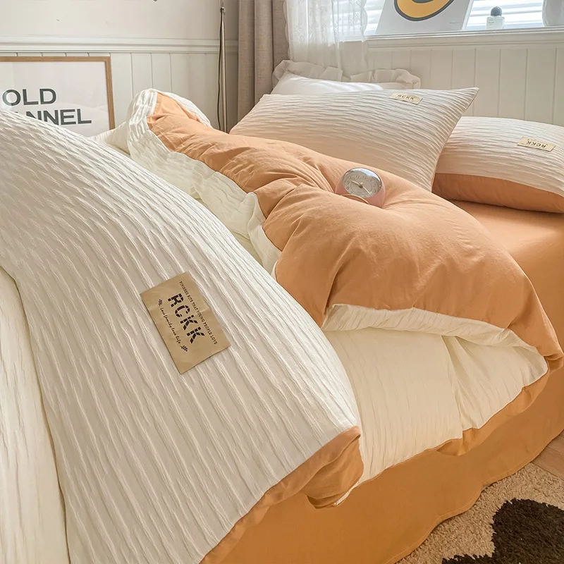 wholesale ins embroidery logo 100% cotton sleep aid king size comforter sets bedding luxury bedding sets collections