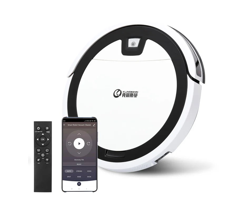 Hot Selling KRV210 5.6Cm Slim Height  Remote Control Low Noise Self Recharge Drum Vacuum Cleaner