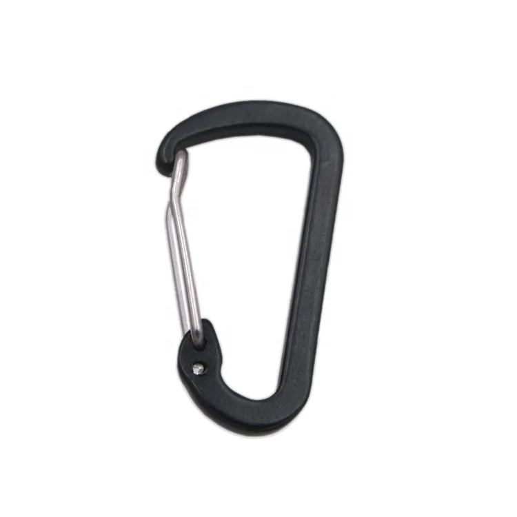 Factory wholesale mini wire gate carabiner keychain metal snap hook aluminum spring clip