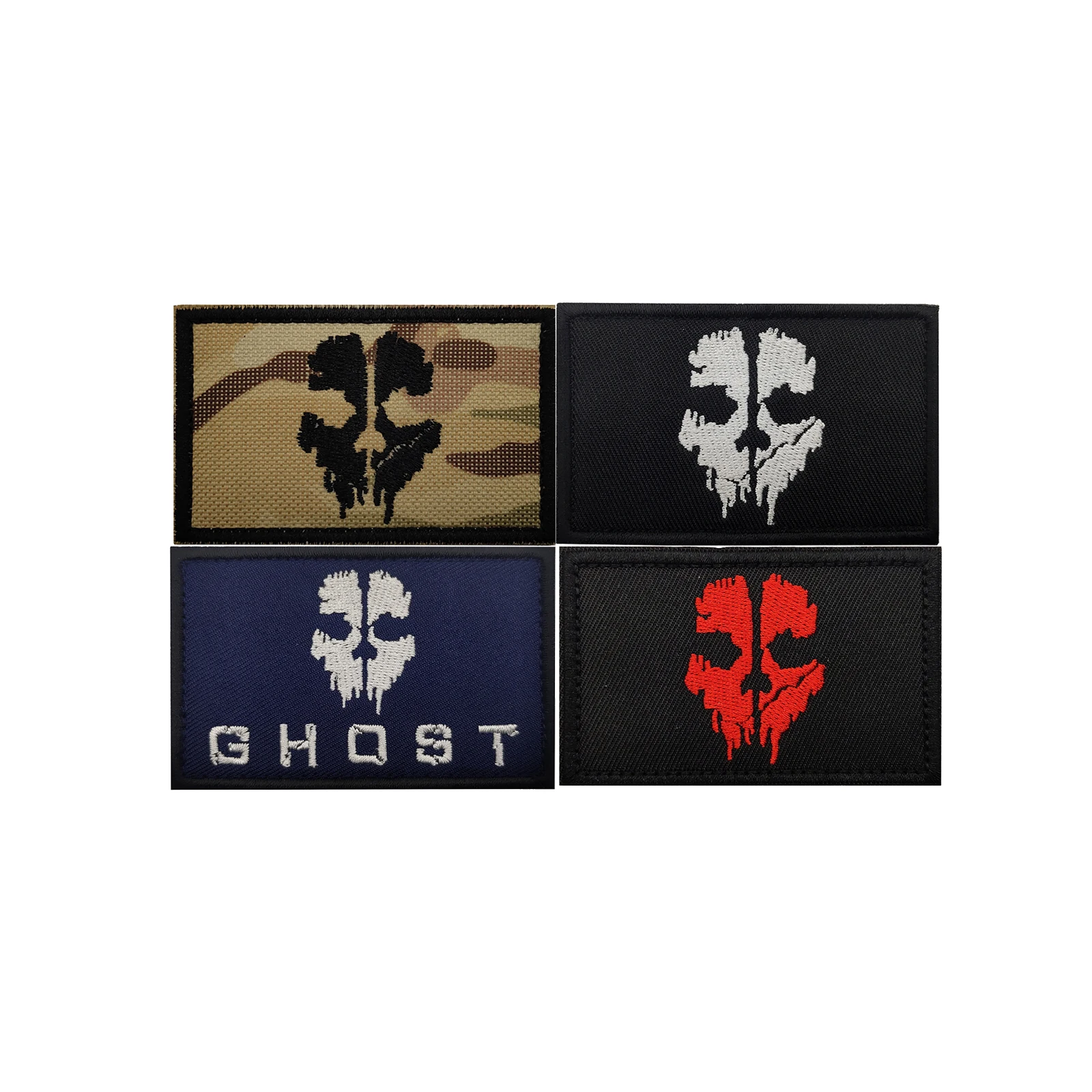 Call of Duty ghost mask embroidery hook and loop tactical patch Call of Duty patch