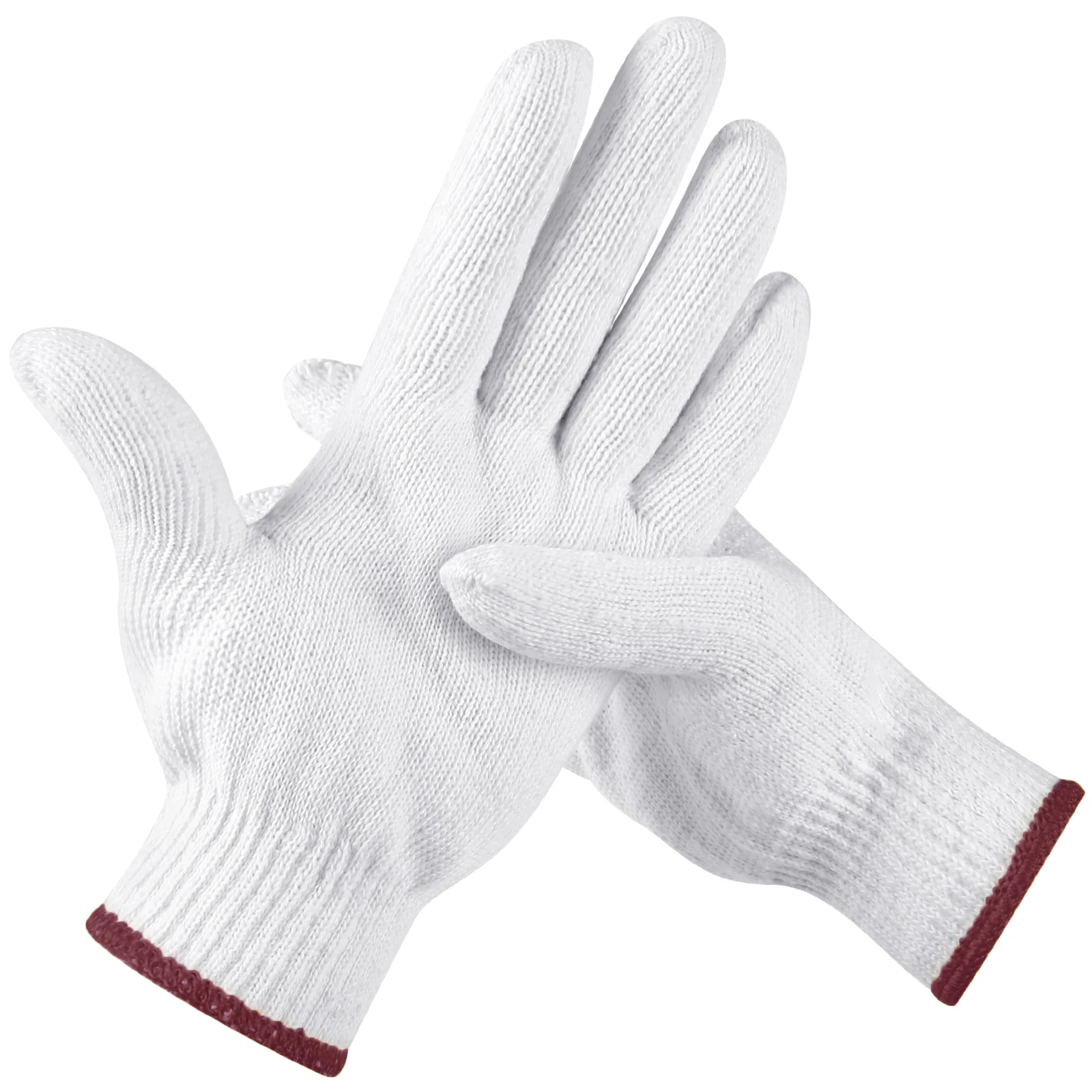 Оптовая продажа из Китая промышленные/строительные перчатки калибра 7/10 Guantes белые хлопковые трикотажные защитные рабочие