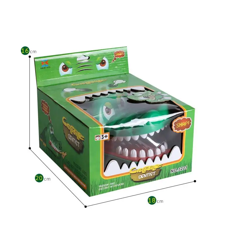 Оптовая продажа, детская игрушка для трюков, 21 см, большая игрушка для пальцев крокодила, Интерактивная настольная игрушка для родителей и детей для извлечения зубов акулы