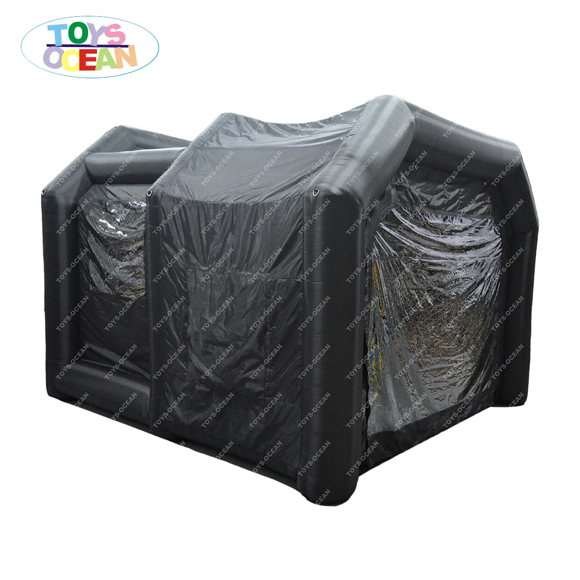 mini black portable spray paint inflatable car spray booth car repair mobile paint tent