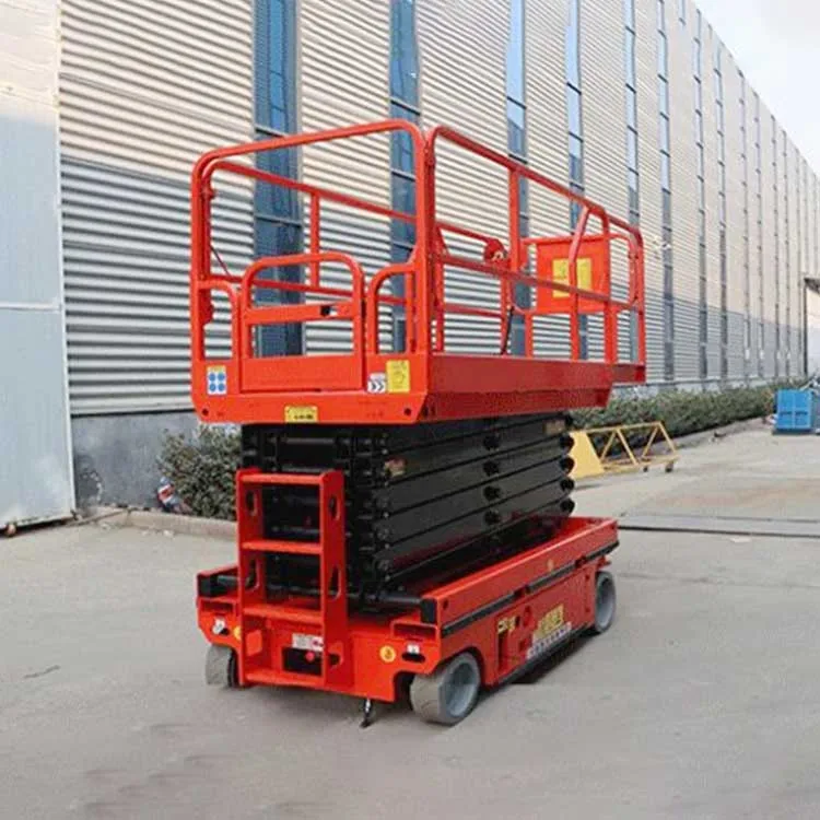 CE ISO 4m 8m 12m Load 500kg 1000kg Manual or battery Electric Scissor Lift Mobile Hydraulic Scissor Lift for Window Cleaning