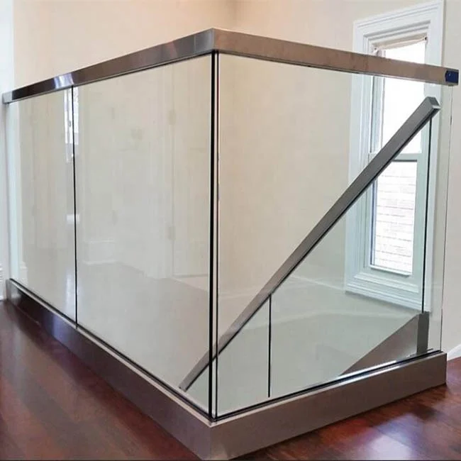 High quality aluminum u channel base shoe stair railing design balustrades&handrails