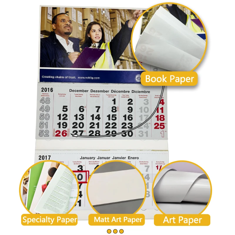 source factory custom calendar printing wall/desk calendar 2024 or calendar planner china wholesale