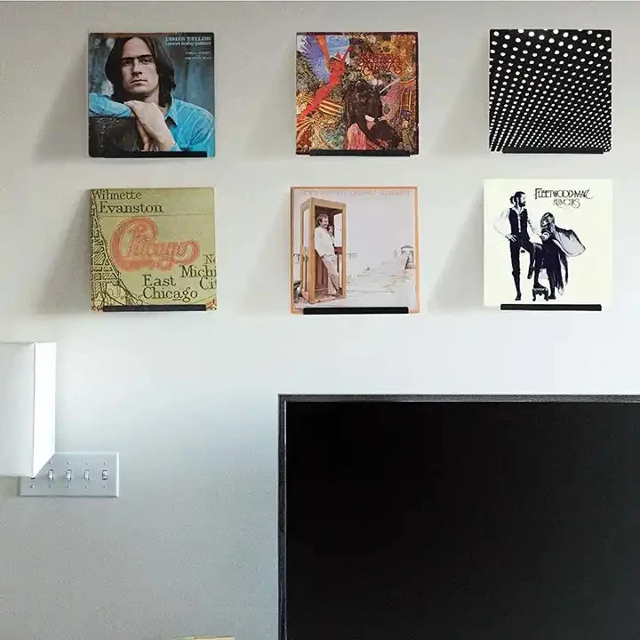 U Shape Metal Vinyl Record Wall Shelf Manufacturer Mingtang Customizable Vinyl Record Wall Mount Rack