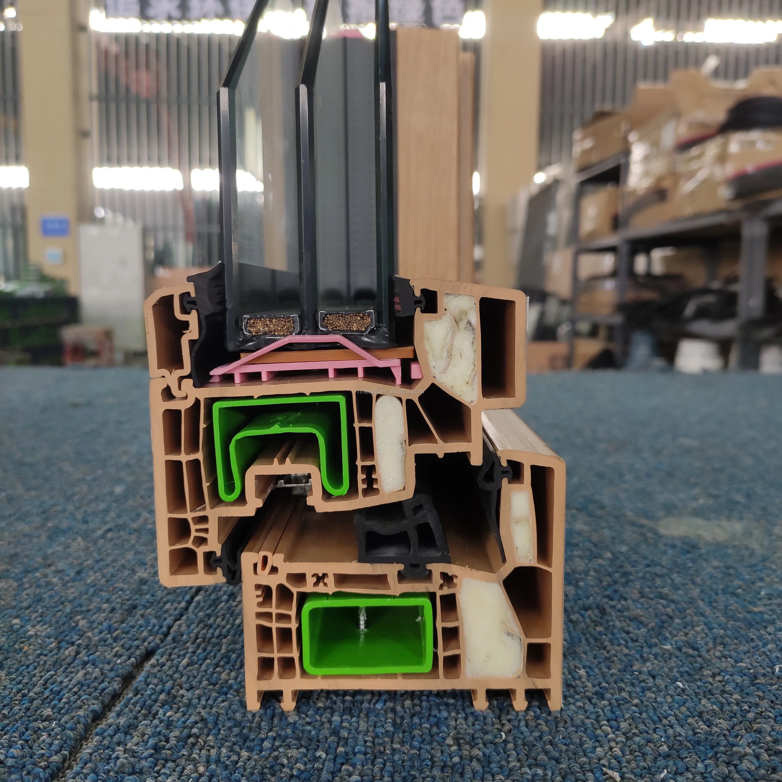 Three layer glass upvc window for villa