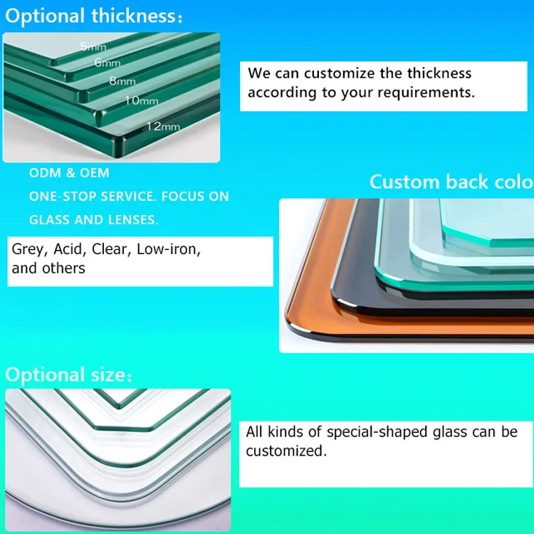 Best price tempered glass kitchen backsplash clear tempered glass price in dubai for furniture cabinets