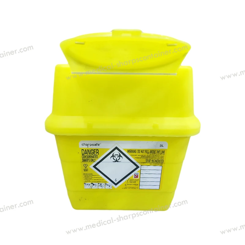 JCMED Hot Sale 3L Small plastic sharps container disposable medical waste containers