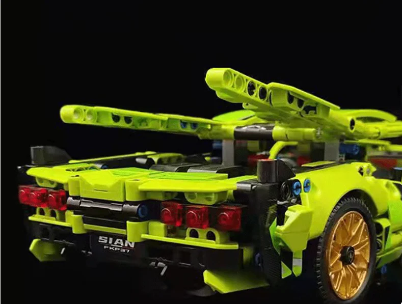 Ламбо 1:14 Зеленый блок быка спортивный автомобиль игрушка дистанционное управление гоночная модель для взрослых сборка подарок