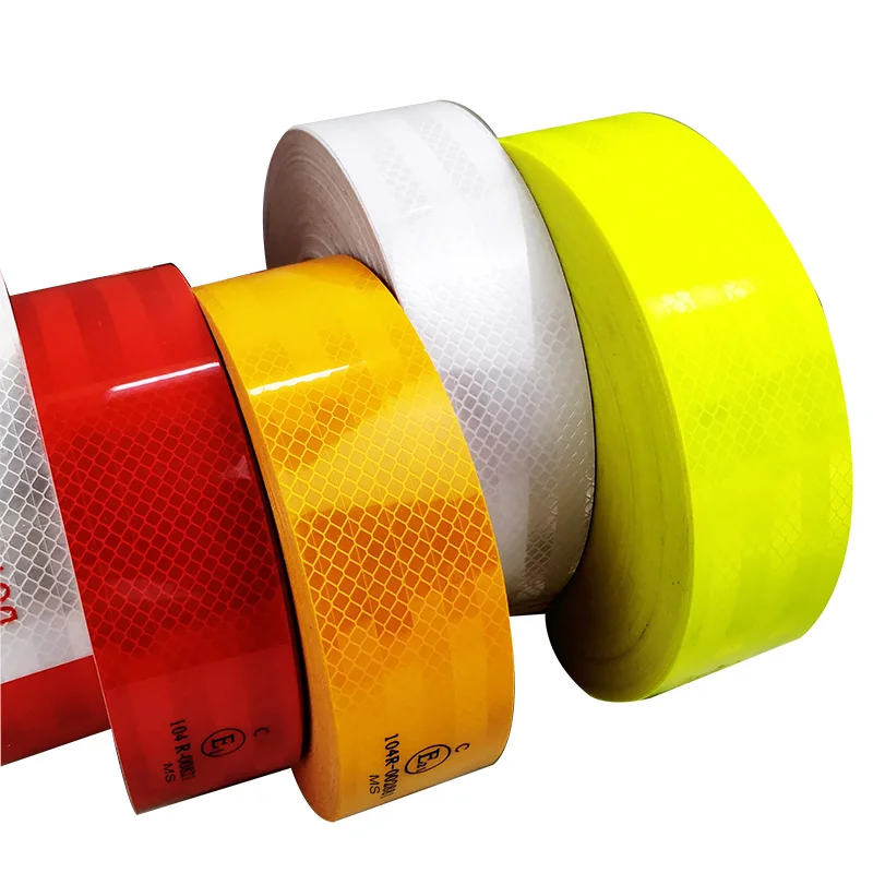 Diamond Grade Mirco Prismatic Car Accessories Reflect Warning Yellow Safety Reflector Sticker Roll Reflective Tape for Truck