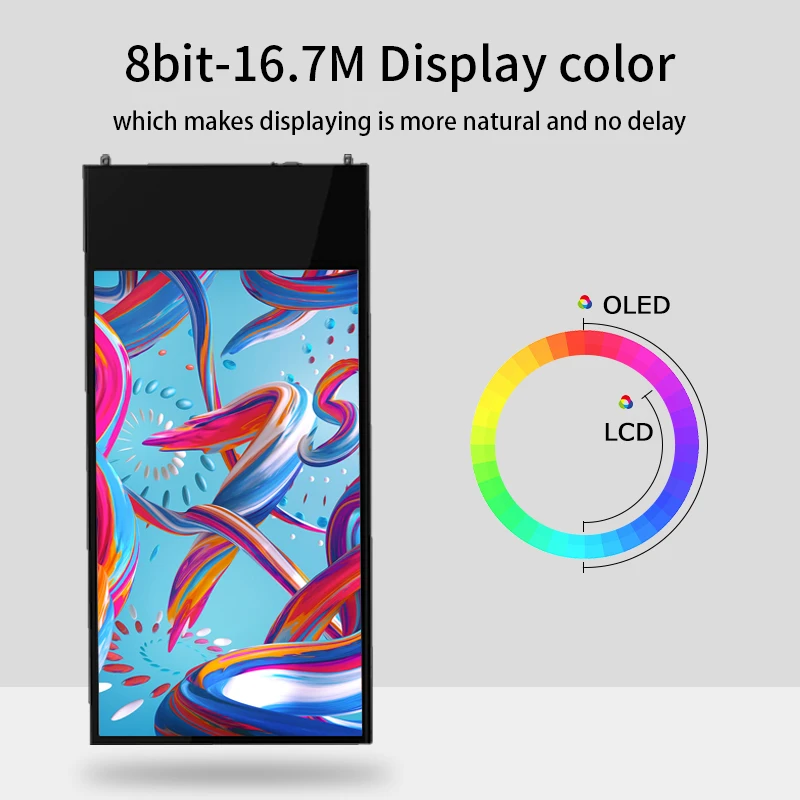 New Design 55 inch Hanging Digital Signage Thin Advertising Video Display Player Double Sided Transparent LCD Screen