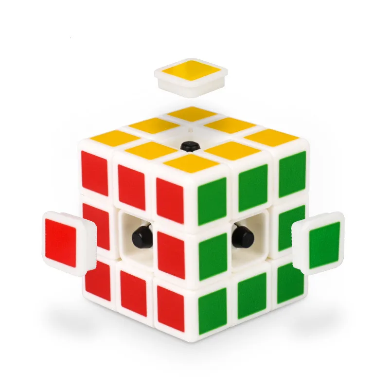 Wholesale high quality white smooth Children Educational toy plastic speed mini  cube 3 x 3 puzzle cube