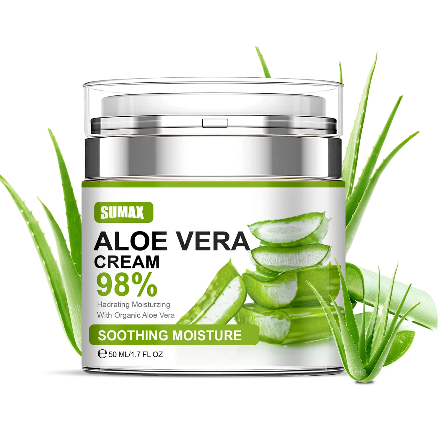 Sumax Soothing Aloe Face Cream Instantly Hydrates For Dry And Sensitive Skin