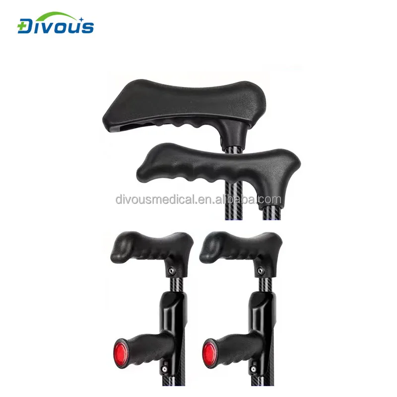 Hot Selling Aluminum Alloy Material Outdoor Travel  Adjustable Height Elderly Disabled Underarm Crutches Walker