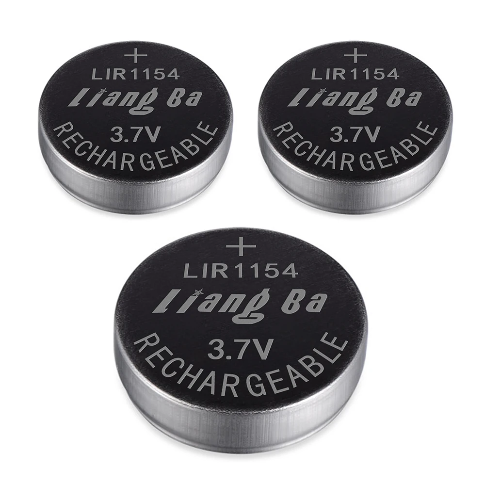 Rechargeable Li-ion Button Cell Batteries 3.6v Battery LIR1154   LIR1054 LIR1254 For Headset