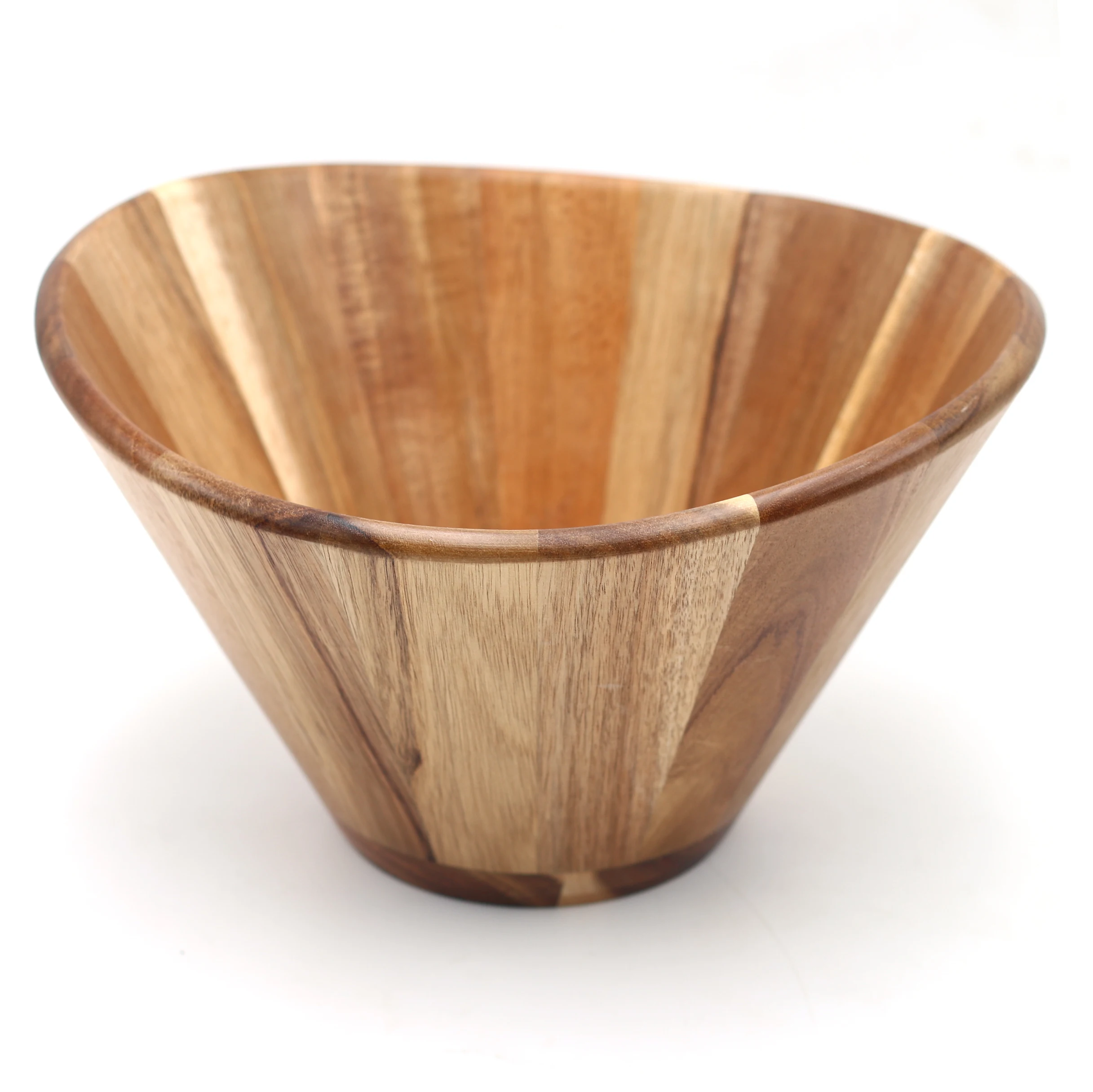
Factory Price Natural Food Grade OEM Durable Solid Dinner Kitchen Serving Mixing Wood Bowl Salad 
