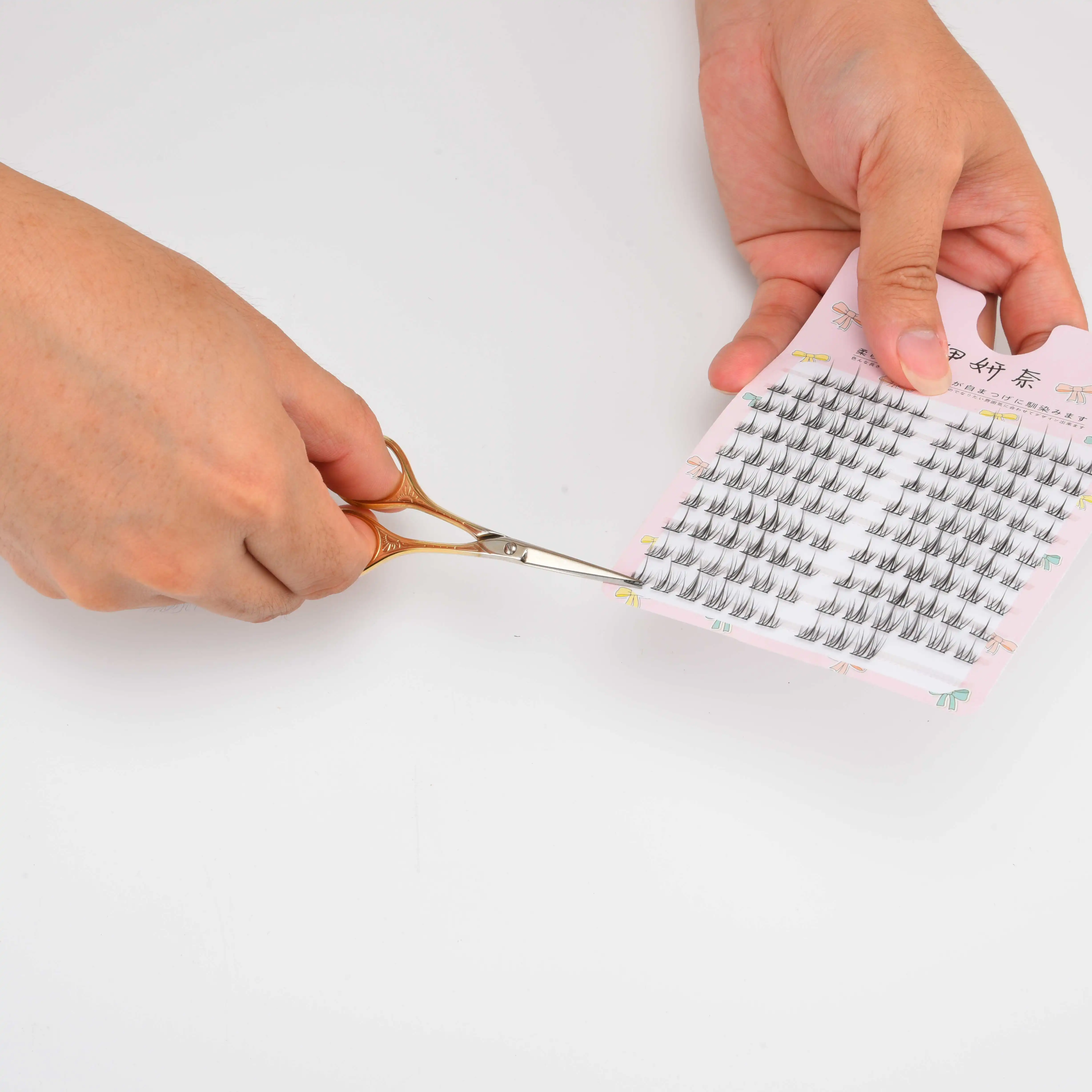 Best Selling Small And Exquisite Makeup Scissors Half Gold Coated Profession Eyelash Scissors