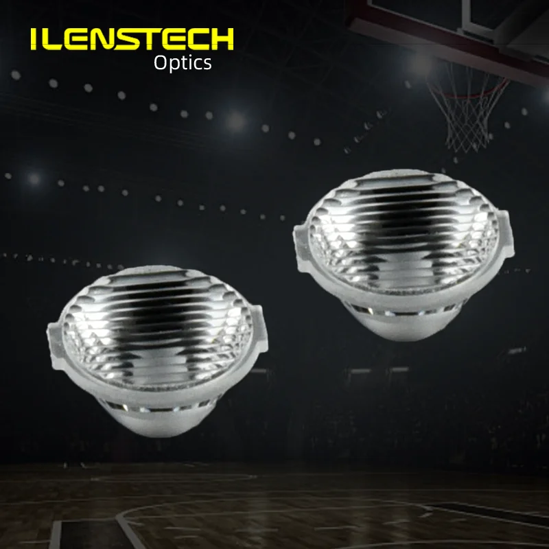 ilenstech led lens for wall washer retail lighting 13mm acrylic secondary optics bi-angle lens