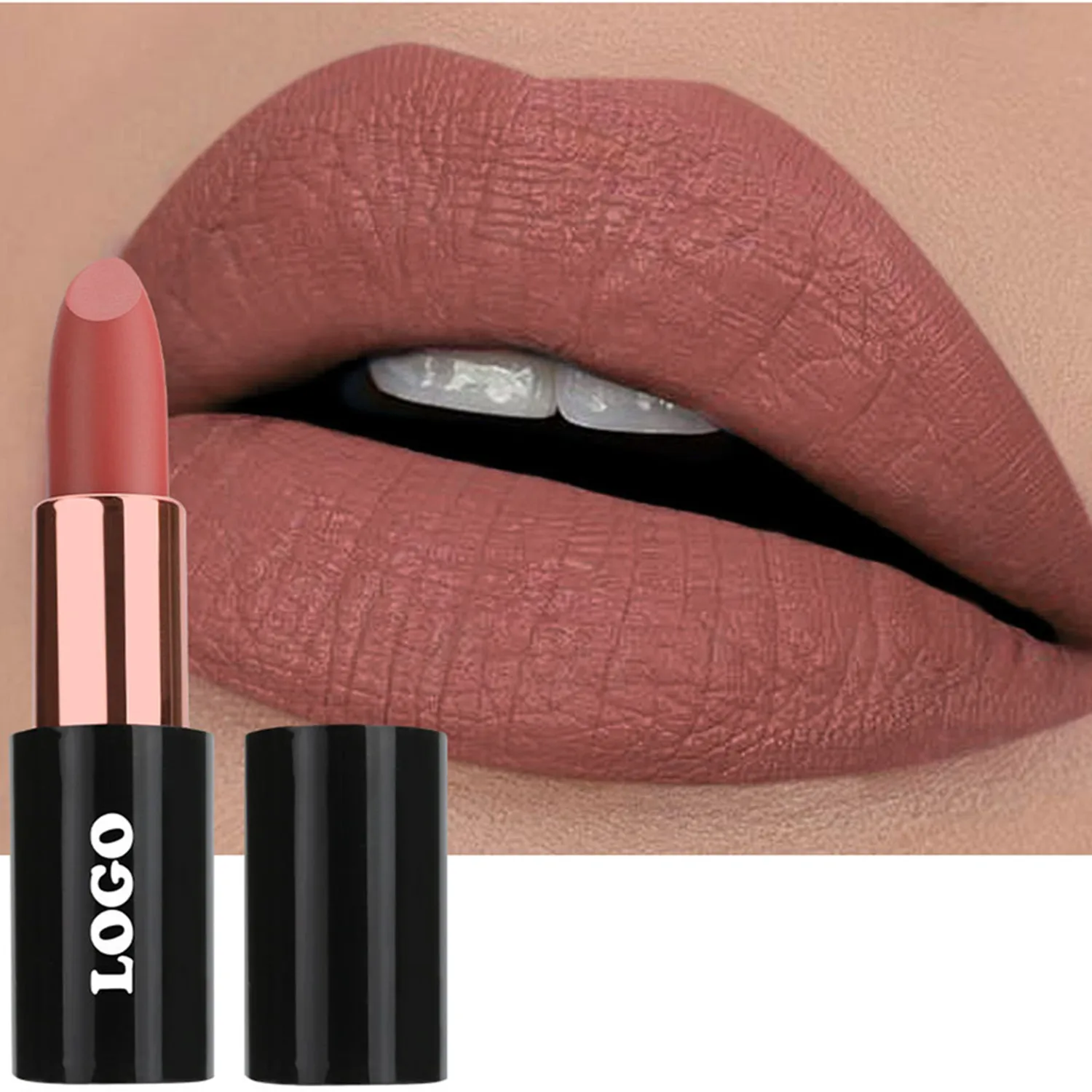 Customize Lip Makeup Private Label Organic Lipstick Waterproof Velvet Nude Matte Cream Lipstick Long-wearing