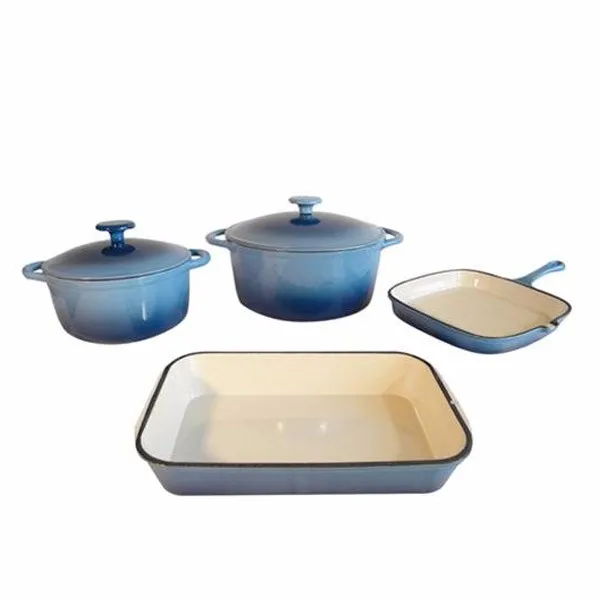 Fashion pots sets innova hot sale steak le crueset cookware set enamel cast iron