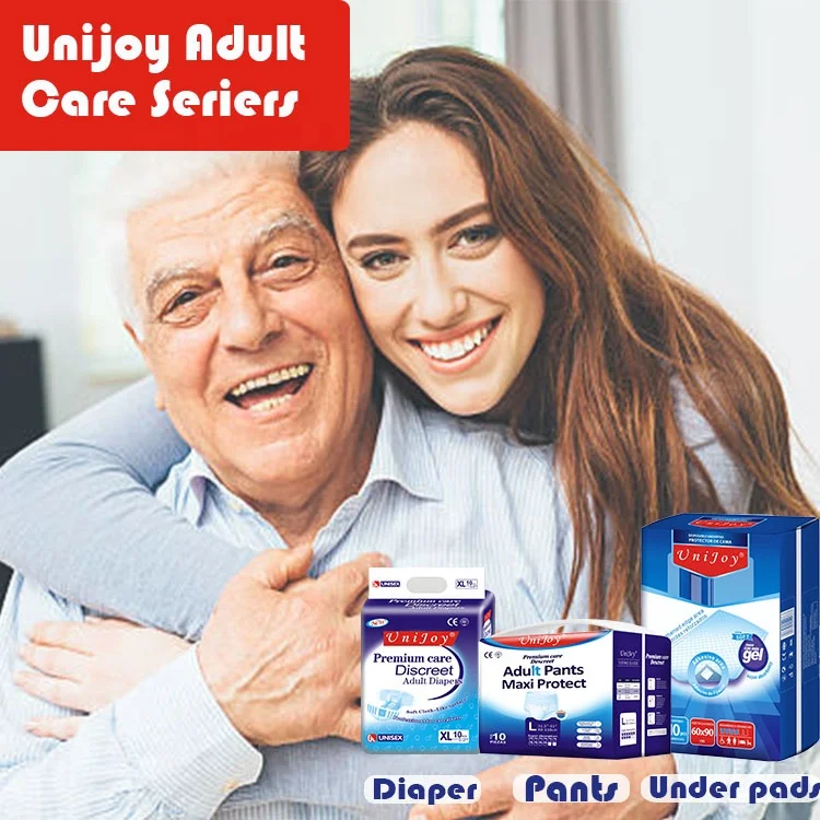 Adult Incontinence Diaper - Disposable Adult Diaper Tape / Soft Breathable Adult Diaper