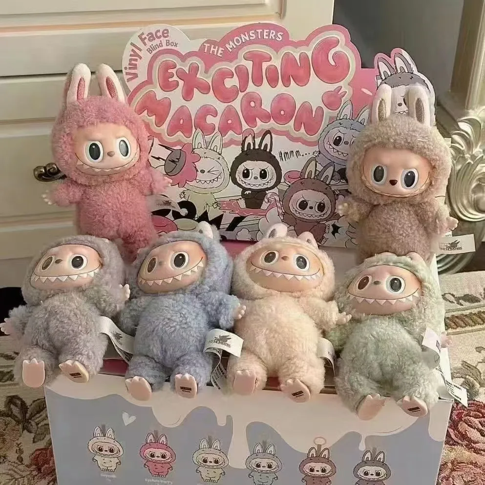 W-696-1  LABUBU Bag Pendant Kids Gifts Anime Model Cute Plush Toys Blind Box Trendy Figures 6pcs/Set Blind Box