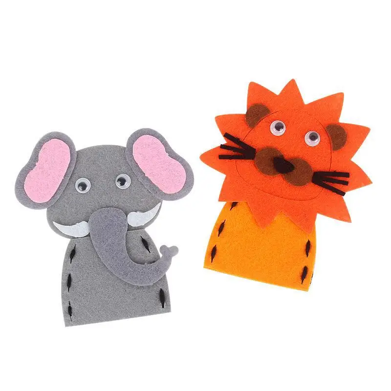 Custom wholesale dog elephant finger puppets stuffed toys