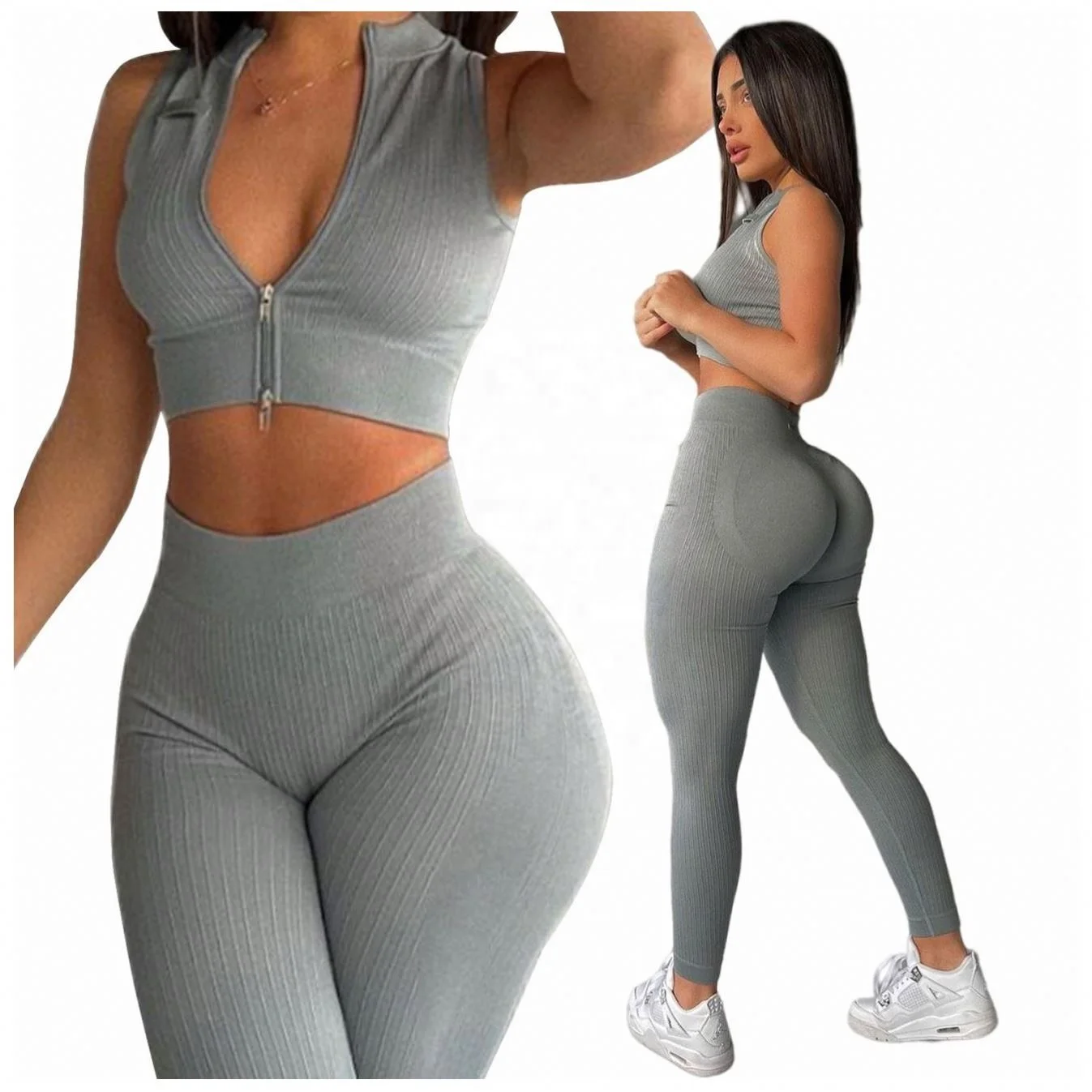 Wholesale Custom Fitness Apparel High Quality Gym Clothes Sports Bra Sets For Women