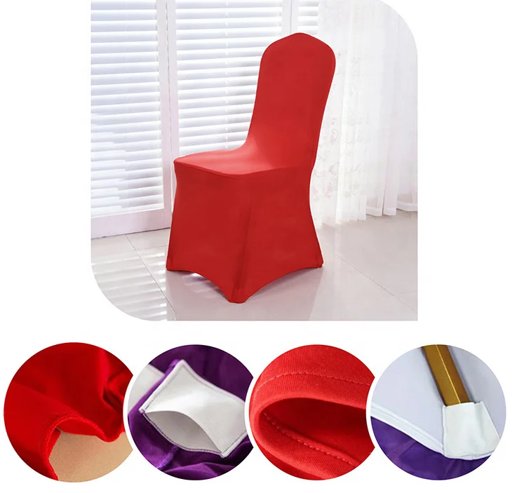 Wholesale Red Elastic Chair Cover Banquet Spandex Chair Covers for Wedding Events Party
