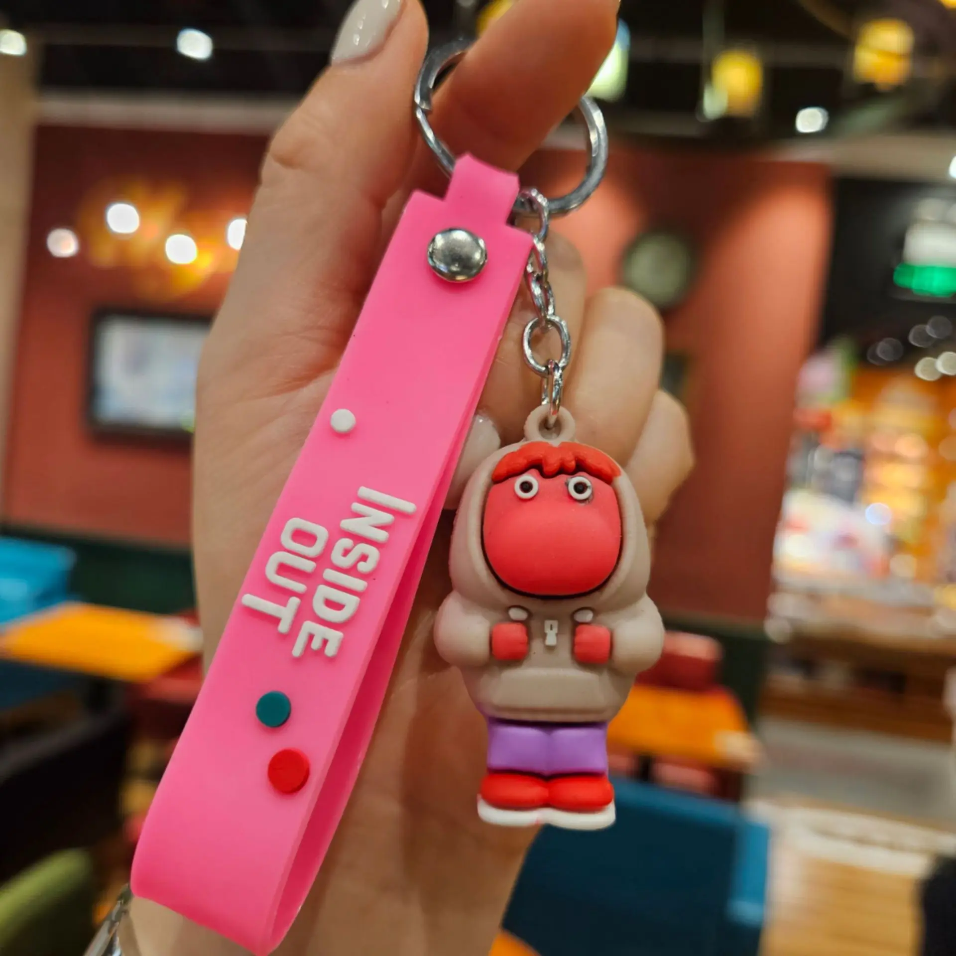 Latest Inside Out2 Movie All 9 Style Characters Keychain 3D Doll PVC Soft Rubber Anime Car Bag Pendant Gift Inside Out Keychain