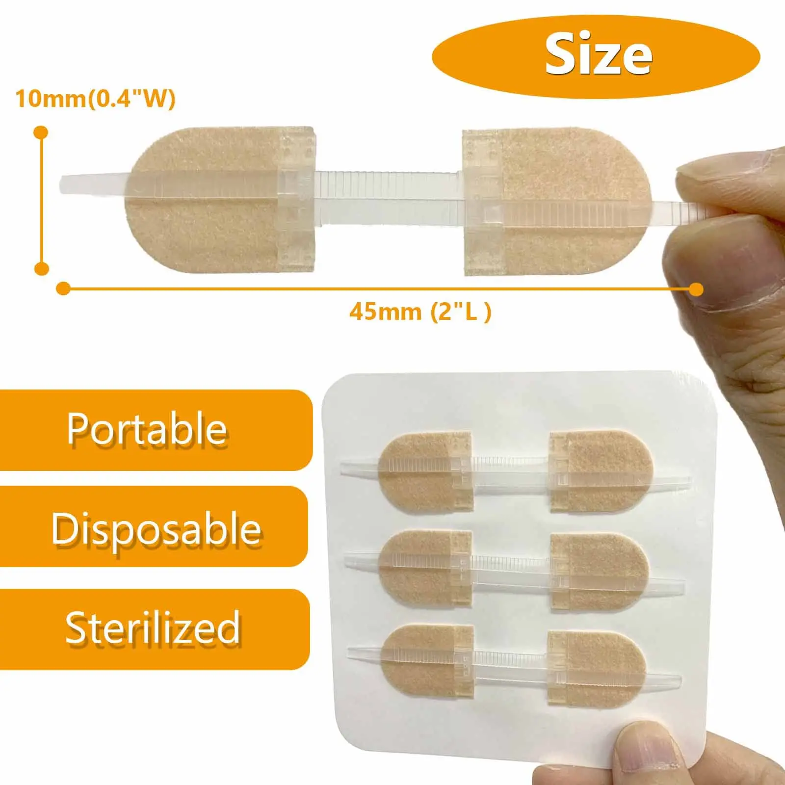 Surgical Sterile Adhesive Wound Skin Closure Strip Zipper band aid